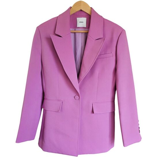 Aknvas Taylor Blazer Size 4 Single Button Jacket Orchid Purple Pink - Picture 1 of 6